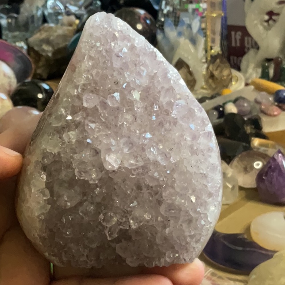 Druzy Lavender Quartz Flame